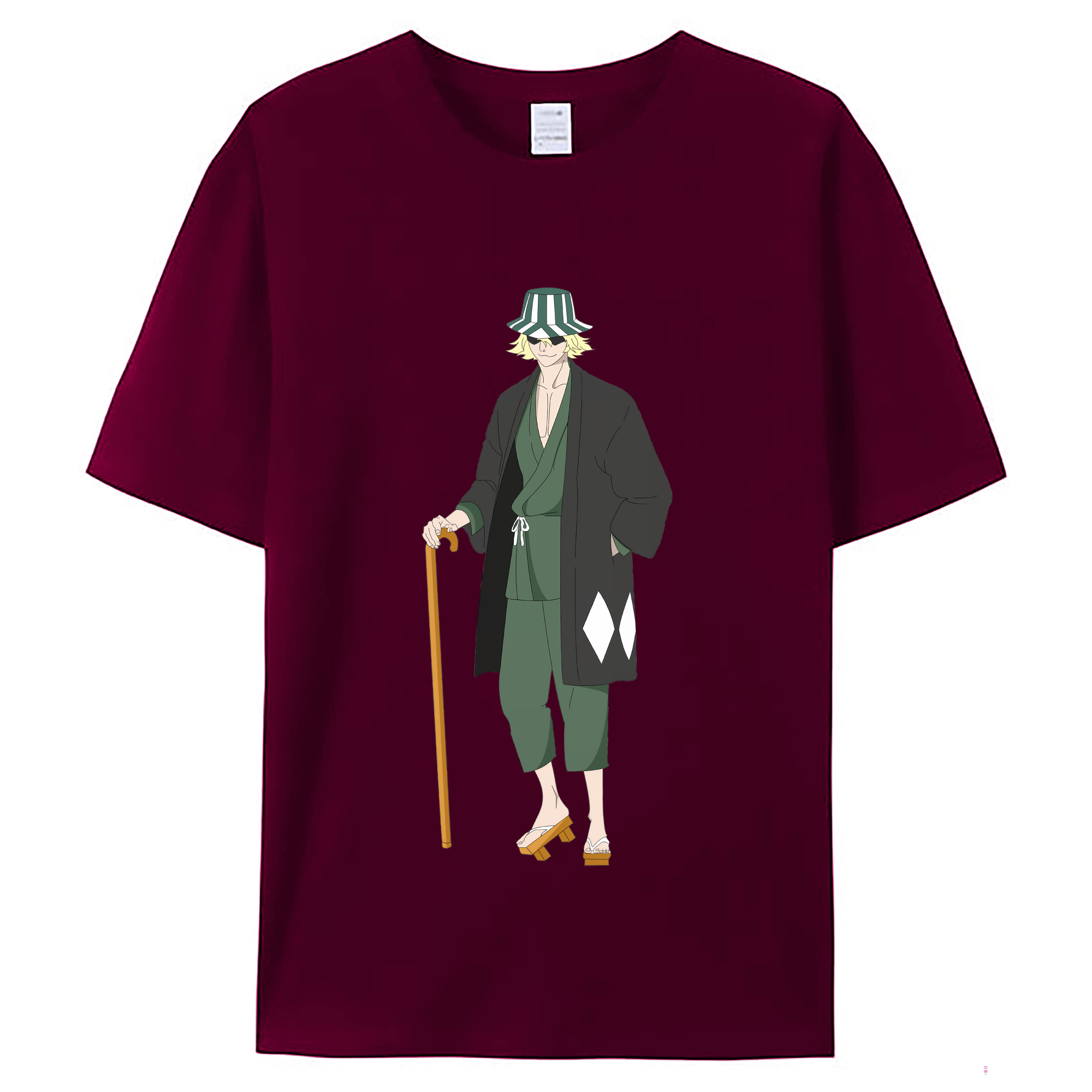 （画像用） "ブリーチ 浦原 喜助（うらはら きすけ） BLEACH Urahara Kisuke " レディースカジュアルプリントTシャツ（綿100％）